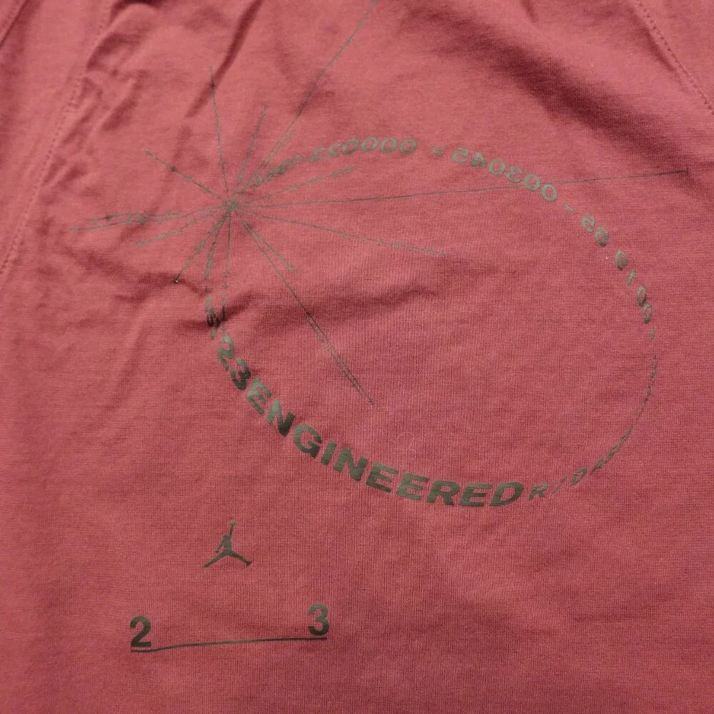 Nike Jordan Engineered Long‎ Sleeve Shirt Men’s Small Burgundy Graphic Tee